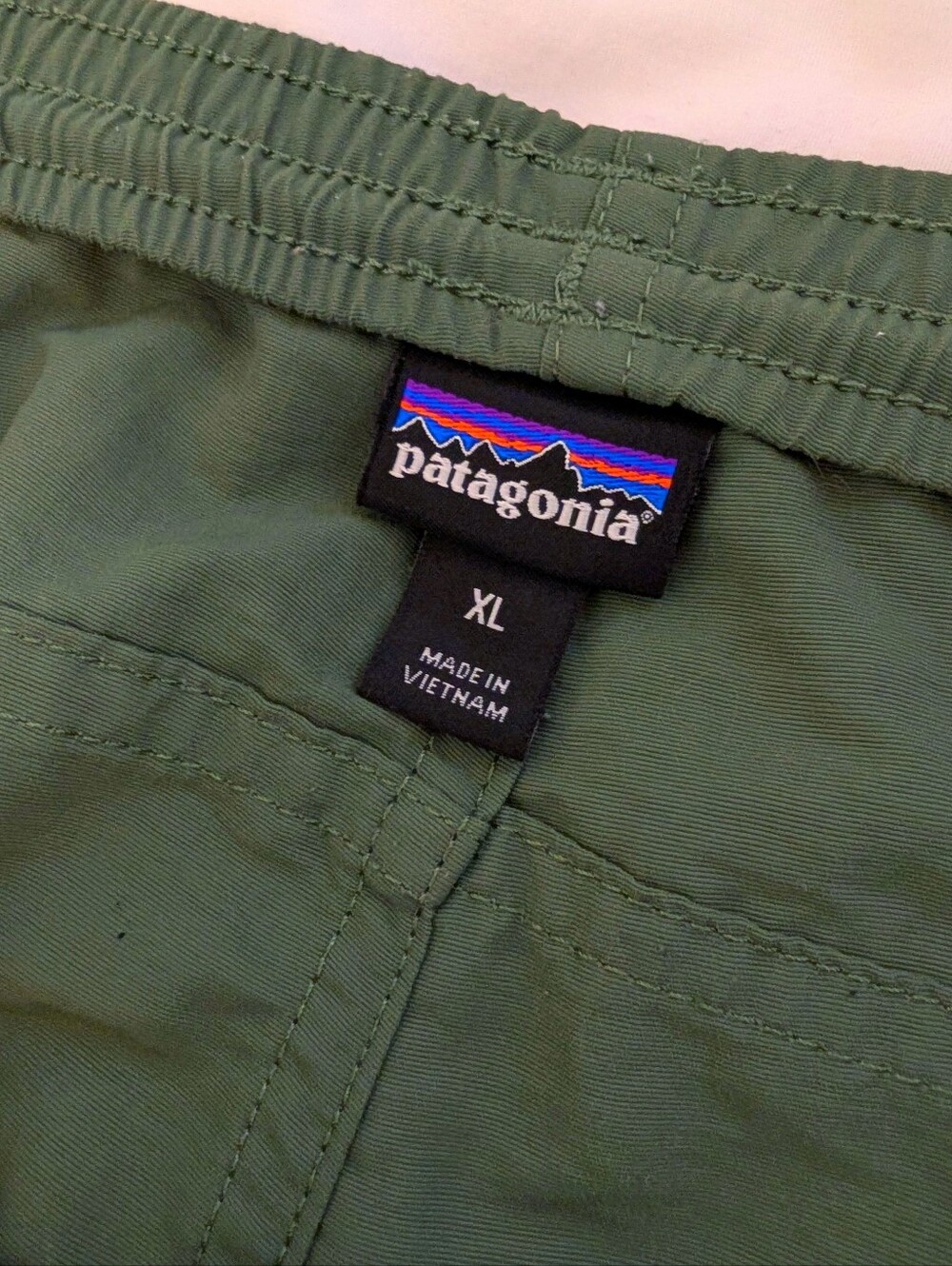 PATAGONIA Baggies Long Pants Forest Green Discontinued Rare XL - Picture 7 of 10